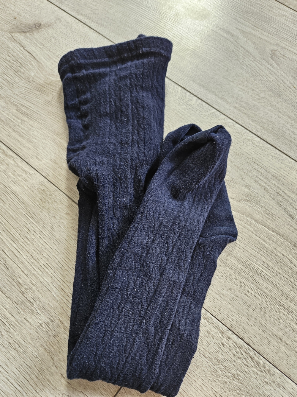 SOURIS MINI Kids Black Cable Knit Tights Size XL TG 8-10 Months Cozy Warm Winter